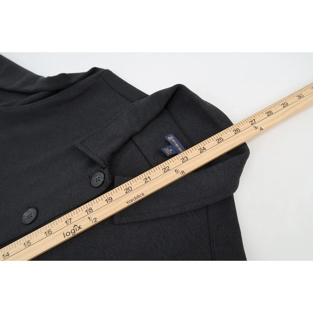 Brooks‎ Brothers Women's Medium Gray Jacket Mid Layer Stretch Button #BB18205